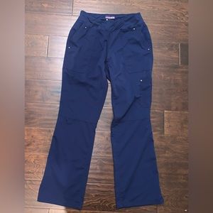 Women’s Purple Label Yoga Healing Hands Blue Scrub Tori Pants- Size Small.